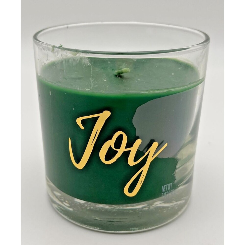 Yankee Candle JOY Balsam & Cedar Green Glass Jar Holiday 7 oz